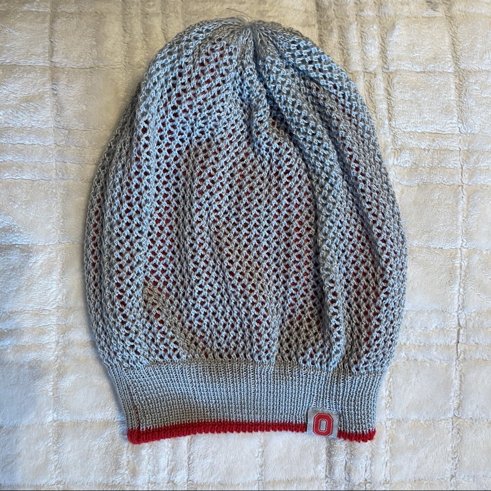 Ohio State Buckeyes Reversible Crochet Knit Hat